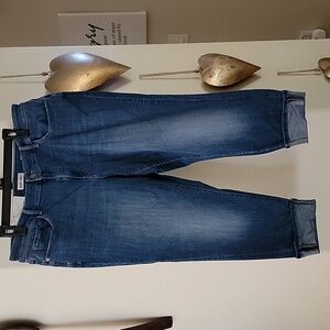 WARP+WEFT JFK NYC Cuffed CAPRI Medium Wash Blue Size 18 NWT